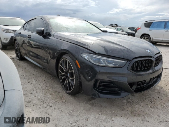 2023 BMW 8 Series 840i with VIN WBAGV2C09PCN00848, listed as a Copart auction lot 74784264 with 0 mi miles and Non Repairable. Bid and sale history available at carsss.com. Image 4.
