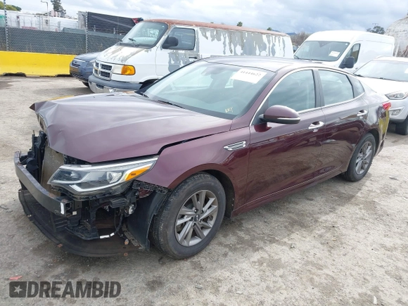 2020 Kia Optima LX with VIN 5XXGT4L37LG393078, listed as a IAAI auction lot 41444622 with 51,335 mi miles and . Bid and sale history available at DreamBid. Image 2.