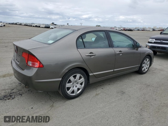 2008 Honda Civic LX with VIN 2HGFA16598H339946, listed as a Copart auction lot 54784655 with 110,205 mi miles and Salvage Title. Bid and sale history available at DreamBid. Image 3.
