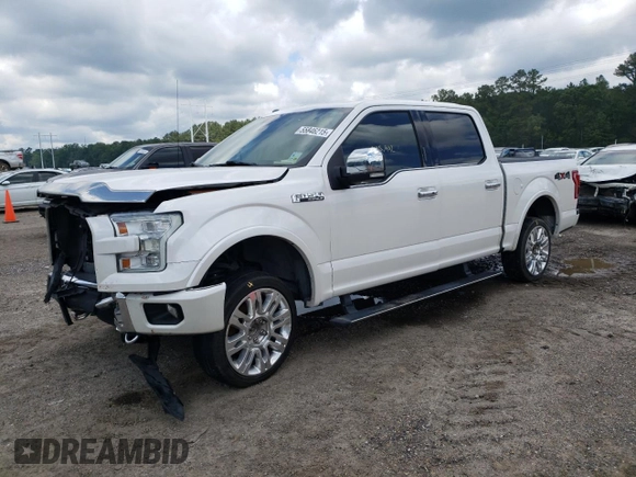 2016 Ford F-150 XLT with VIN 1FTEW1EF8GFC42811, listed as a Copart auction lot 55846215 with 215,992 mi miles and Salvage title. Bid and sale history available at DreamBid. Image 1.