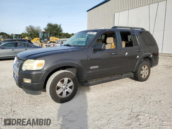 2007 Ford Explorer XLT with VIN 1FMEU63EX7UB08256, listed as a Copart auction lot 80357563 with Not Provided miles and Salvage Title. Bid and sale history available at carsss.com. Image 1.