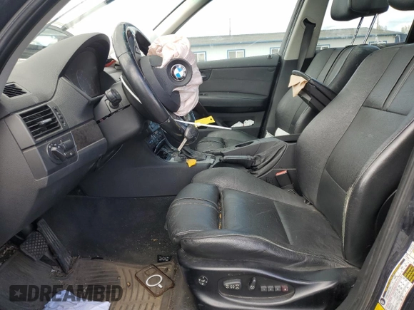 2008 BMW X3 3.0si with VIN WBXPC93458WJ10403, listed as a Copart auction lot 55176635 with Not Provided miles and Salvage Title. Bid and sale history available at DreamBid. Image 7.