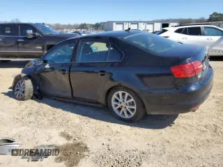 2012 Volkswagen Jetta Sedan SE w/Convenience & Sunroof with VIN 3VWDX7AJ0CM323024, listed as a Copart auction lot 46757115 with 0 mi miles and Salvage Title. Bid and sale history available at carsss.com. Image 2.