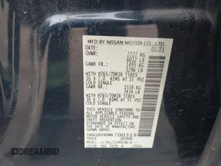 2021 Nissan Frontier SV with VIN 1N6ED0EB0MN700319, listed as a IAAI auction lot 41327194 with 51,313 mi miles and . Bid and sale history available at DreamBid. Image 9.