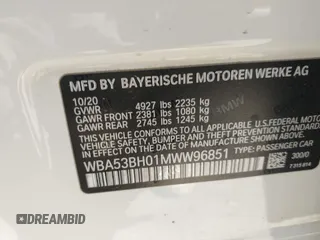 2021 BMW 5 Series 530i z VIN WBA53BH01MWW96851, wystawiony jako IAAI lot #41997994 z przebiegiem 85 608 mil mil oraz . Historia ofert i sprzedaży dostępna na DreamBid. Obrazek 9.