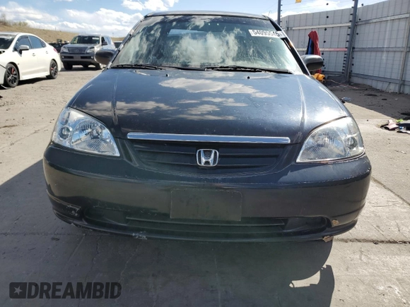2001 Honda Civic LX with VIN 1HGES15501L043197, listed as a Copart auction lot 54095545 with 165,680 mi miles and Clean Title. Bid and sale history available at carsss.com. Image 5.
