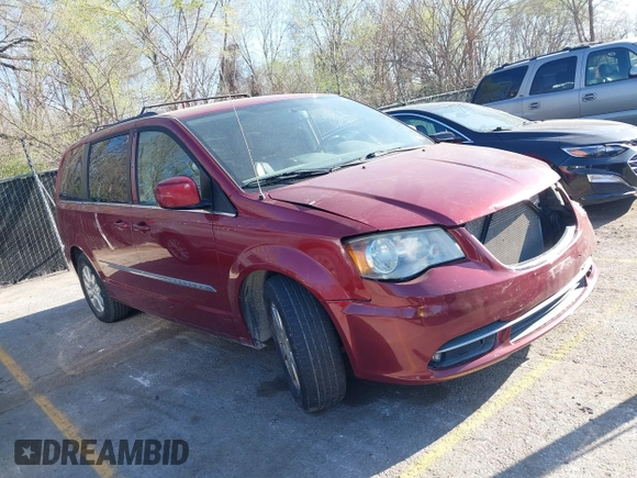 2014 Chrysler Town & Country Touring with VIN 2C4RC1BG1ER211963, listed as a IAAI auction lot 41916749 with 168,597 mi miles. Bid and sale history available at carsss.com. Image 1.