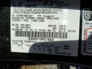 2009 Ford Fusion SE with VIN 3FAHP07189R218607, listed as a Copart auction lot 48750625 with 138,311 mi miles and Non Repairable. Bid and sale history available at carsss.com. Image 13.