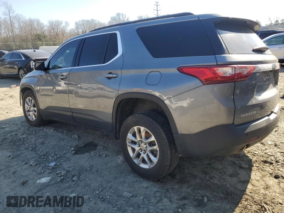 2020 Chevrolet Traverse LT Leather with VIN 1GNERHKW2LJ105205, listed as a Copart auction lot 46904585 with 113,456 mi miles and Salvage Title. Bid and sale history available at carsss.com. Image 2.
