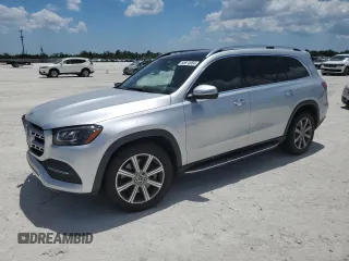 2021 Mercedes-Benz GLS 450 with VIN 4JGFF5KE5MA465206, listed as a Copart auction lot 55974954 with 60,964 mi miles and Salvage Title. Bid and sale history available at DreamBid. Image 1.