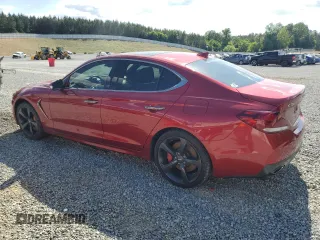 2019 Genesis G70 Advanced with VIN KMTG34LE5KU031794, listed as a Copart auction lot 56139885 with 34,873 mi miles and Salvage title. Bid and sale history available at DreamBid. Image 2.