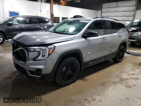 2023 GMC Terrain AT4 with VIN 3GKALYEG7PL257643, listed as a Copart auction lot 49889525 with Not provided miles and Salvage title. Bid and sale history available at DreamBid. Image 1.