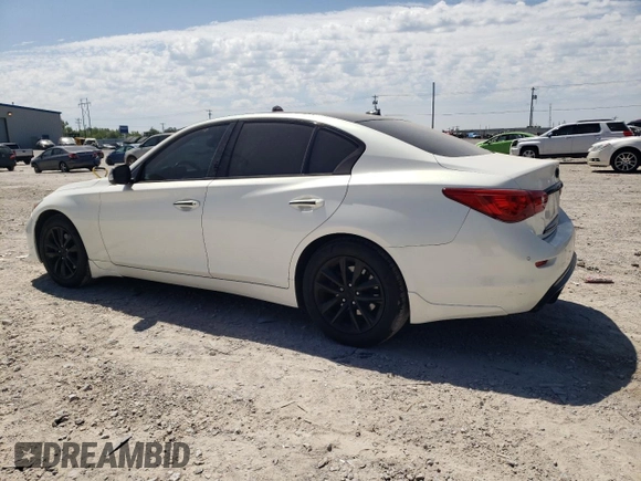 2014 Infiniti Q50 Sport with VIN JN1BV7AR4EM688426, listed as a Copart auction lot 57449405 with 125,605 mi miles and Salvage title. Bid and sale history available at DreamBid. Image 2.