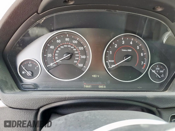 2016 BMW 4 Series 435i with VIN WBA3R1C56GK529285, listed as a Copart auction lot 55861365 with 74,441 mi miles and Salvage title. Bid and sale history available at DreamBid. Image 9.
