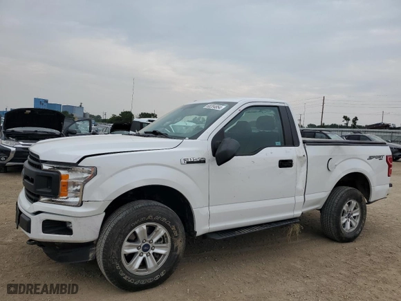 2018 Ford F-150 XL with VIN 1FTMF1EP8JFC54081, listed as a Copart auction lot 68204854 with 21,853 mi miles and Salvage Title. Bid and sale history available at carsss.com. Image 1.