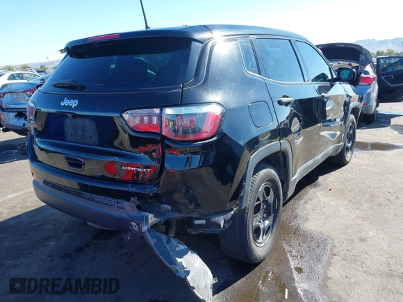 2018 Jeep Compass Sport with VIN 3C4NJCAB3JT368651, listed as a IAAI auction lot 40860158 with 69,801 mi miles. Bid and sale history available at carsss.com. Image 6.