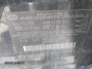 2009 Hyundai Sonata GLS с VIN 5NPET46C39H573769, выставлен на аукционе IAAI как лот 42513270 с пробегом 75 307 миль миль и . История ставок и продаж доступна на DreamBid. Изображение 9.