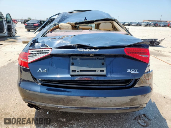 2013 Audi A4 Premium Plus с VIN WAUFFAFL4DN029264, выставлен на аукционе Copart как лот 59188885 с пробегом Не указан миль и Списание • Salvage title. История ставок и продаж доступна на DreamBid. Изображение 6.
