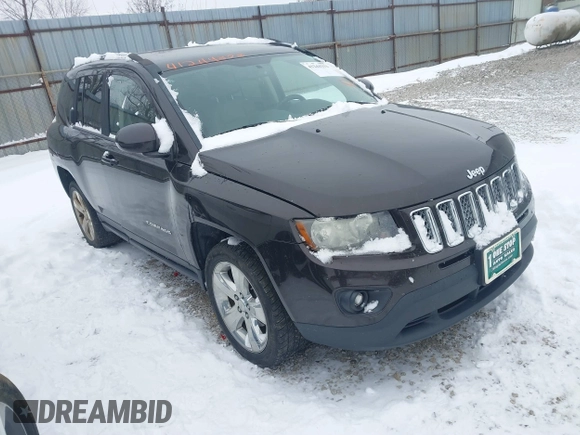 2014 Jeep Compass Latitude with VIN 1C4NJDEB1ED762578, listed as a IAAI auction lot 41244333 with 145,085 mi miles and . Bid and sale history available at carsss.com. Image 1.
