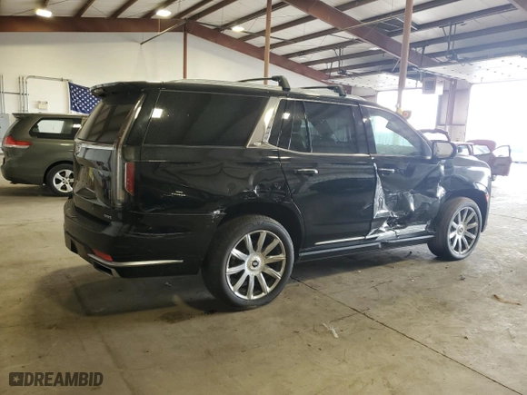 2022 Cadillac Escalade Premium Luxury Platinum with VIN 1GYS4DKLXNR273696, listed as a Copart auction lot 78257254 with 25,274 mi miles and Salvage Title. Bid and sale history available at carsss.com. Image 3.