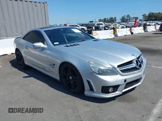 2009 Mercedes-Benz SL 55/63 AMG with VIN WDBSK70F69F148436, listed as a IAAI auction lot 42770233 with 120,523 mi miles and . Bid and sale history available at DreamBid. Image 1.