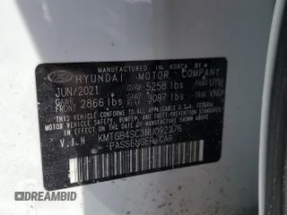 2022 Genesis G80 2.5T with VIN KMTGB4SC3NU092276, listed as a Copart auction lot 45701605 with 22,881 mi miles and Salvage Title. Bid and sale history available at carsss.com. Image 13.