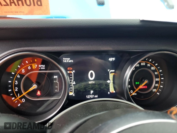 2023 Jeep Gladiator Mojave с VIN 1C6JJTEG7PL580727, выставлен на аукционе Copart как лот 89020825 с пробегом 12 707 миль миль и Списание • Salvage title. История ставок и продаж доступна на DreamBid. Изображение 9.