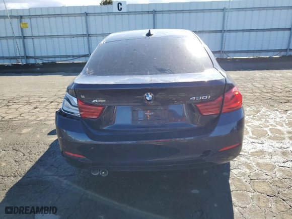 2019 BMW 4 Series 430i xDrive with VIN WBA4J3C57KBL08701, listed as a Copart auction lot 44383825 with 0 mi miles and Salvage Title. Bid and sale history available at carsss.com. Image 6.