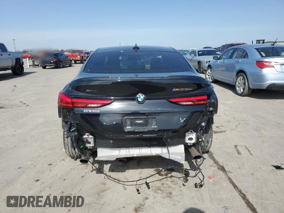2021 BMW 2 Series M235i xDrive with VIN WBA13AL02M7J66141, listed as a Copart auction lot 44651015 with 22,656 mi miles and Salvage Title. Bid and sale history available at DreamBid. Image 6.