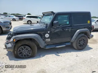 2020 Jeep Wrangler Sport with VIN 1C4GJXAGXLW237080, listed as a Copart auction lot 57769704 with 144,137 mi miles and Salvage title. Bid and sale history available at DreamBid. Image 1.