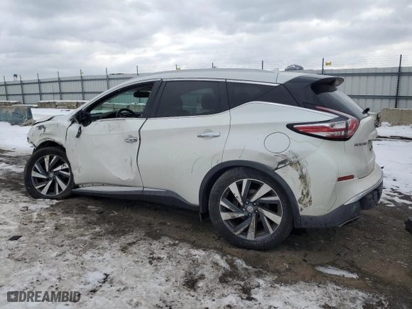2016 Nissan Murano SL with VIN 5N1AZ2MH1GN104303, listed as a Copart auction lot 88785505 with 123,483 mi miles and Salvage Title. Bid and sale history available at carsss.com. Image 2.