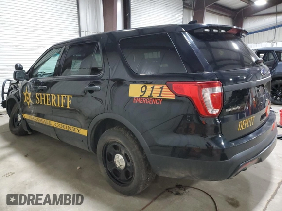 2016 Ford Police Interceptor Utility z VIN 1FM5K8AR7GGB54066, wystawiony jako Copart lot #52110255 z przebiegiem 95 302 mil mil oraz Szkoda całkowita • Salvage title. Historia ofert i sprzedaży dostępna na DreamBid. Obrazek 2.
