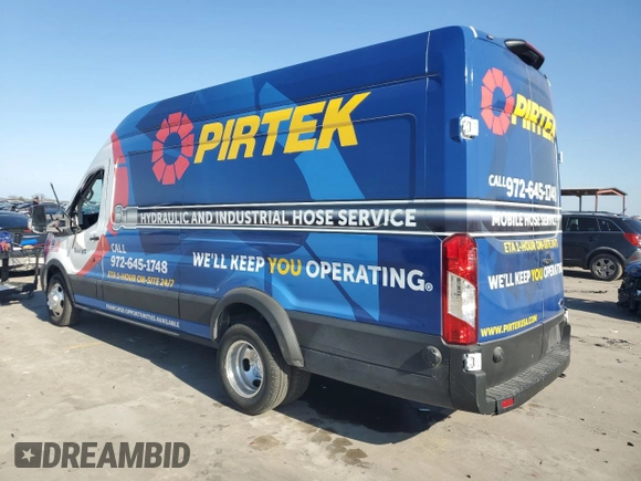 2024 Ford Transit Cargo with VIN 1FTRU8XG0RKA03544, listed as a Copart auction lot 80973924 with 3,415 mi miles and Salvage Title. Bid and sale history available at DreamBid. Image 2.