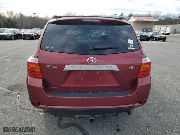 2008 Toyota Highlander with VIN JTEDS41A282014634, listed as a Copart auction lot 48863365 with 187,431 mi miles and Salvage Title. Bid and sale history available at carsss.com. Image 6.