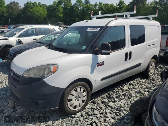2017 Ram ProMaster City Cargo Tradesman with VIN ZFBERFAB0H6E87584, listed as a Copart auction lot 54689165 with 207,541 mi miles and Clean Title. Bid and sale history available at carsss.com. Image 1.