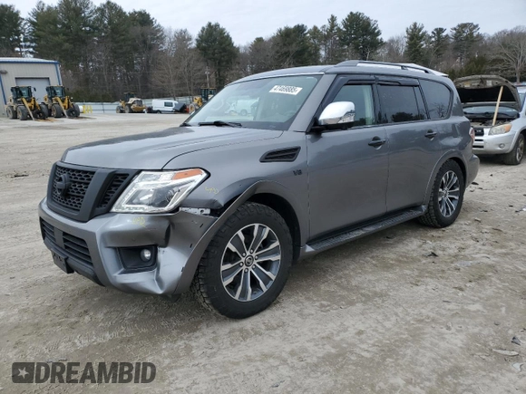 2020 Nissan Armada SL with VIN JN8AY2NC8L9616156, listed as a Copart auction lot 47469885 with 118,662 mi miles and Salvage Title. Bid and sale history available at carsss.com. Image 1.