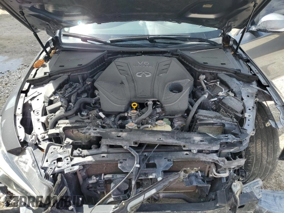 2020 Infiniti Q50 Edition 30 with VIN JN1EV7AP4LM205056, listed as a Copart auction lot 51043005 with 54,493 mi miles and Salvage Title. Bid and sale history available at DreamBid. Image 11.