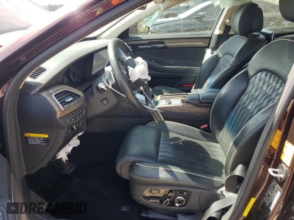2021 Genesis G90 Ultimate z VIN KMTF54PH5MU087053, wystawiony jako Copart lot #56423025 z przebiegiem 45 877 mil mil oraz Szkoda całkowita • Salvage title. Historia ofert i sprzedaży dostępna na DreamBid. Obrazek 7.