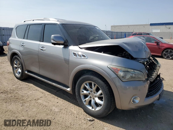 2012 Infiniti QX56 7-passenger with VIN JN8AZ2NE9C9016258, listed as a Copart auction lot 71570824 with 142,859 mi miles and Salvage Title. Bid and sale history available at carsss.com. Image 4.