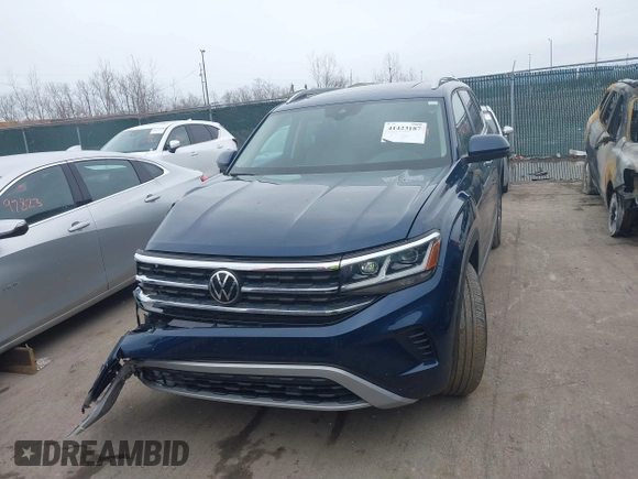 2021 Volkswagen Atlas SEL with VIN 1V2BR2CA8MC505723, listed as a IAAI auction lot 41423187 with 55,890 mi miles and . Bid and sale history available at DreamBid. Image 12.