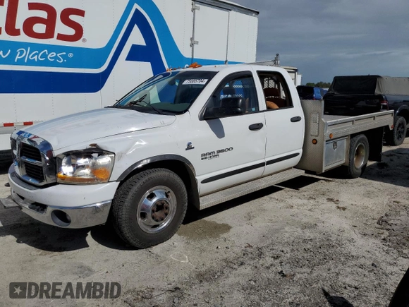 2006 Dodge 3500 SLT with VIN 3D7ML48C56G127531, listed as a Copart auction lot 75885704 with 112,283 mi miles and Non repairable. Bid and sale history available at DreamBid. Image 1.