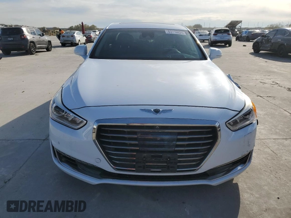 2019 Genesis G90 z VIN KMTF54JH3KU054168, wystawiony jako Copart lot #83710824 z przebiegiem 39 347 mil mil oraz Szkoda całkowita • Salvage title. Historia ofert i sprzedaży dostępna na DreamBid. Obrazek 5.