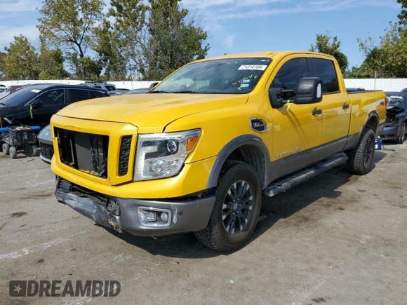 2016 Nissan Titan XD S with VIN 1N6AA1F4XGN507919, listed as a Copart auction lot 71314104 with 146,509 mi miles and Salvage Title. Bid and sale history available at carsss.com. Image 1.