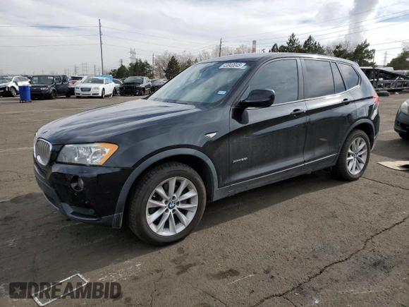 2013 BMW X3 xDrive28i with VIN 5UXWX9C55D0A18437, listed as a Copart auction lot 43840045 with 116,411 mi miles and Salvage Title. Bid and sale history available at carsss.com. Image 1.