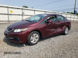 2013 Honda Civic LX z VIN 19XFB2F58DE259822, wystawiony jako Copart lot #59404415 z przebiegiem 65 523 mil mil oraz Szkoda całkowita • Salvage title. Historia ofert i sprzedaży dostępna na DreamBid. Obrazek 1.