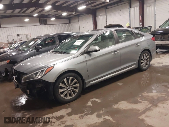 2017 Hyundai Sonata Sport with VIN 5NPE34AF0HH470616, listed as a IAAI auction lot 41550055 with 157,969 mi miles. Bid and sale history available at carsss.com. Image 2.
