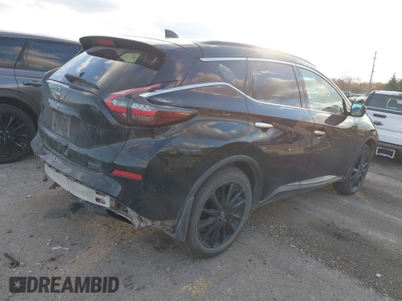 2023 Nissan Murano SV with VIN 5N1AZ2BS6PC142622, listed as a IAAI auction lot 40769002 with 24,053 mi miles and . Bid and sale history available at DreamBid. Image 4.