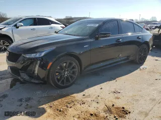 2020 Cadillac CT5 V-Series with VIN 1G6DV5RW8L0150419, listed as a Copart auction lot 87421384 with 58,743 mi miles and Salvage Title. Bid and sale history available at carsss.com. Image 1.