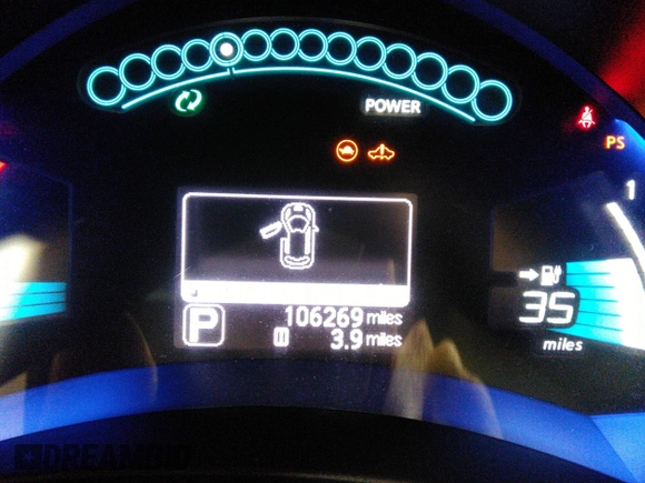 2013 Nissan LEAF SL with VIN 1N4AZ0CP5DC423640, listed as a IAAI auction lot 41582492 with 106,269 mi miles. Bid and sale history available at carsss.com. Image 12.