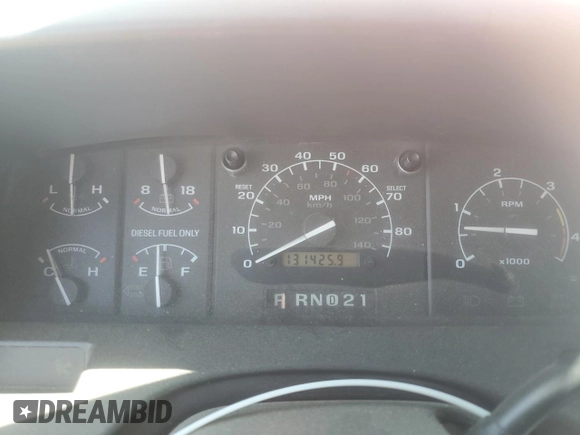 1994 Ford F-350 with VIN 1FTJW36K7REA33204, listed as a Copart auction lot 60685305 with 131,425 mi miles and Clean title. Bid and sale history available at DreamBid. Image 9.